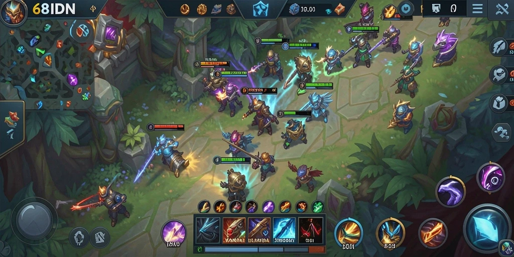 Tampilan gameplay seru di 68IDN dengan pertempuran tim yang mendebarkan.