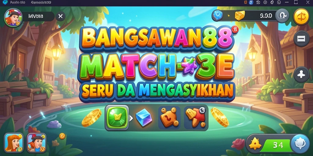 Tampilan gameplay menantang di BANGSAWAN88 dengan banyak permata untuk dicocokkan.