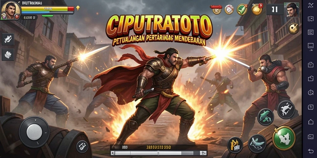 Tampilan epic gameplay pertarungan dalam CIPUTRATOTO
