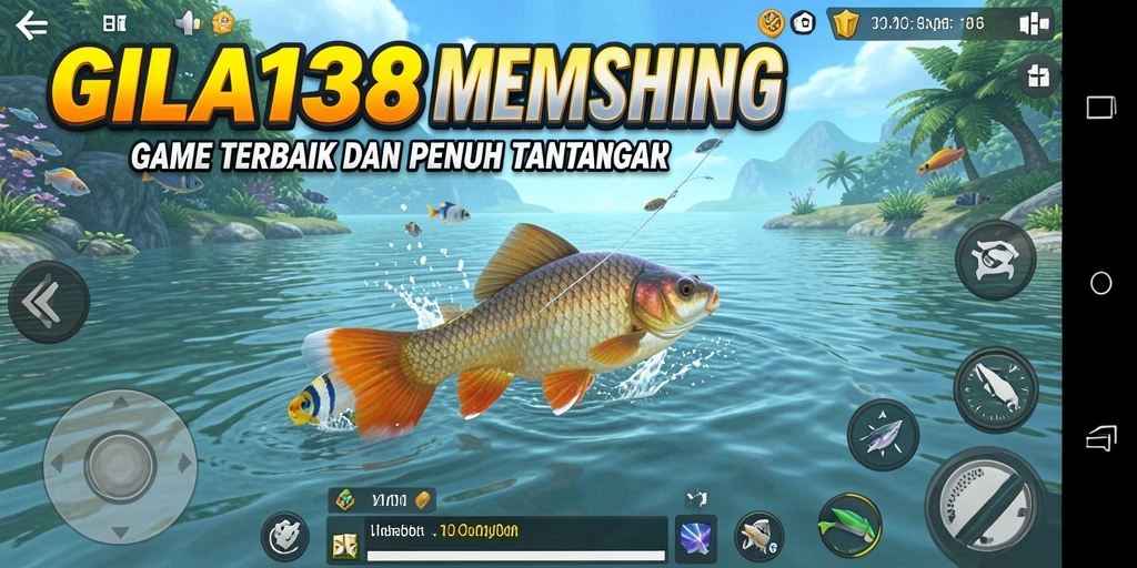 Tampilan gameplay memancing yang menyenangkan dan interaktif di GILA138.