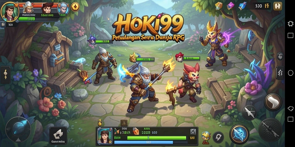 Tampilan gameplay HOKI99 yang mengesankan saat pertempuran.
