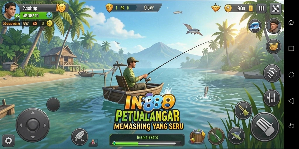 Tangkapan ikan beragam dalam gameplay memancing yang menarik.