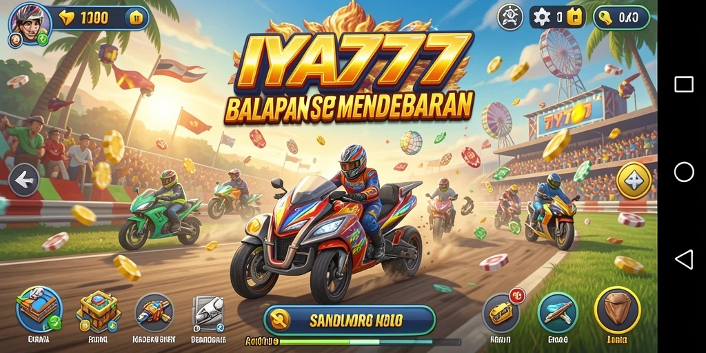 Tampilan seru gameplay balapan IYA777.