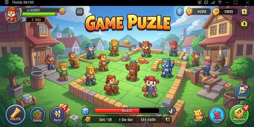 Tampilan gameplay seru dalam JOS77 yang penuh tantangan Puzzle.