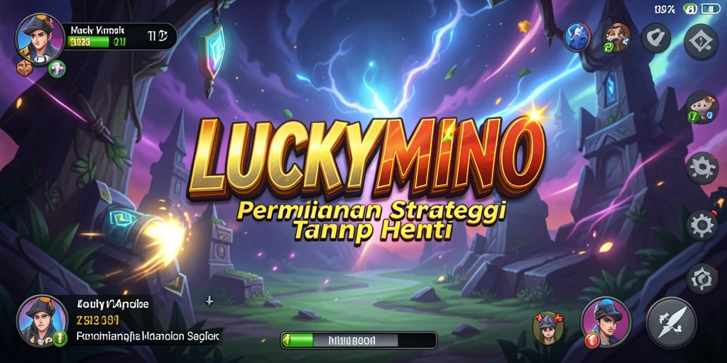 Tangkapan layar gameplay menarik dari LUCKYMINO.