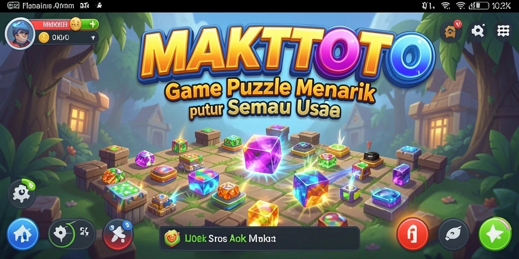 Screenshot gameplay MAKTOTO menunjukkan keseruan menyelesaikan teka-teki.
