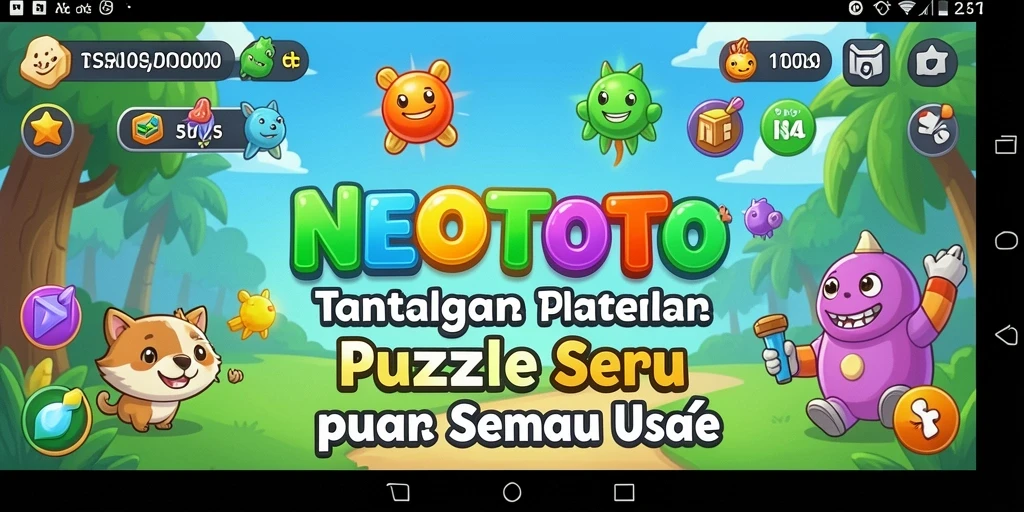 Gameplay NEOTOTO yang penuh warna dan menantang dalam puzzle.