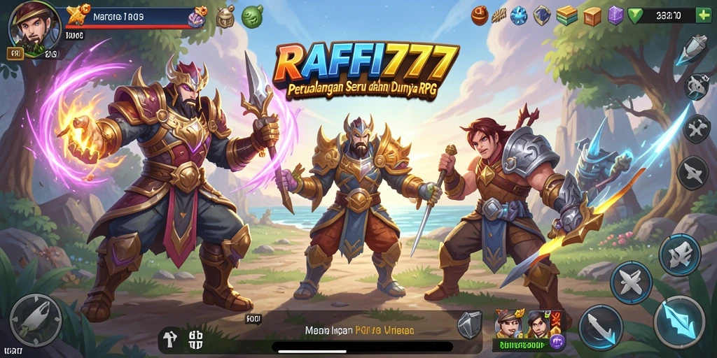 Tangkapan layar RAFFI777 menampilkan aksi pertarungan menegangkan dalam permainan RPG.