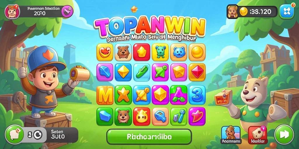 Tampilan gameplay <strong>TOPANWIN</strong> yang menarik dan penuh warna.