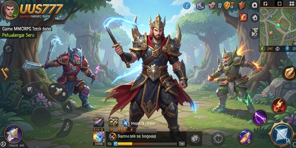 Tampilan gameplay UUS777 yang menampilkan aksi seru dalam dunia MMORPG.