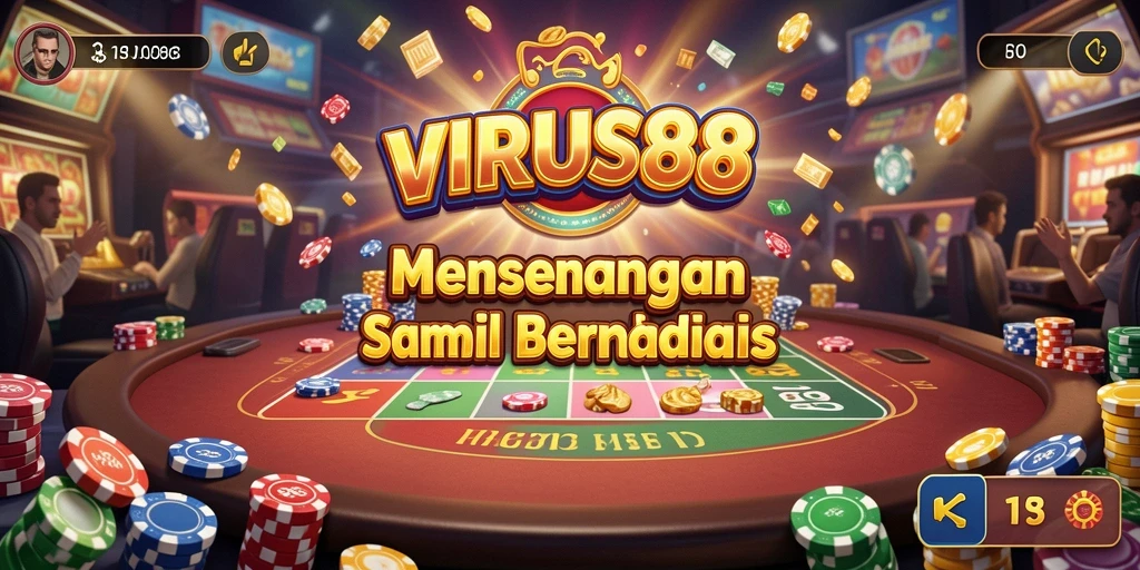 Tampilan menakjubkan dari gameplay Kasino VIRUS88.