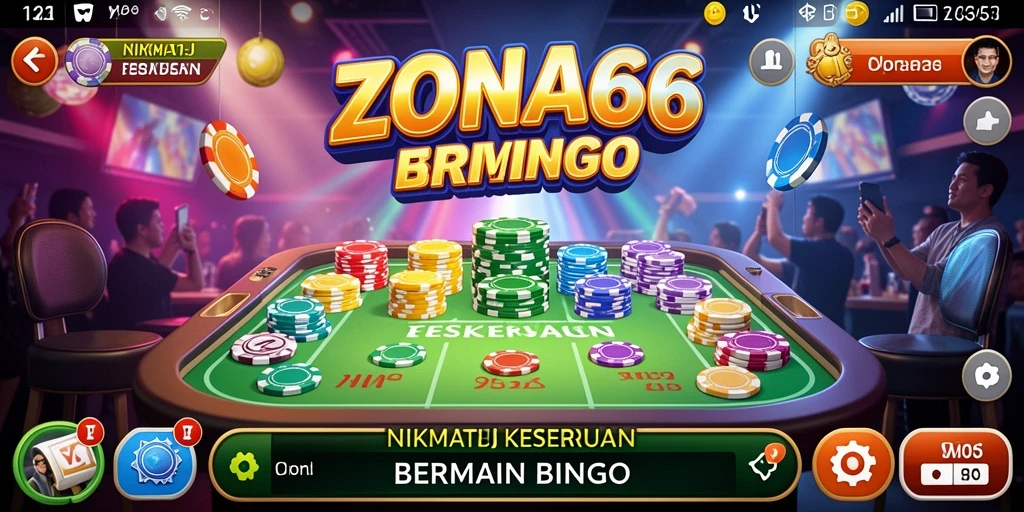 Screenshot gameplay ZONA66 yang menampilkan serunya bermain Bingo.